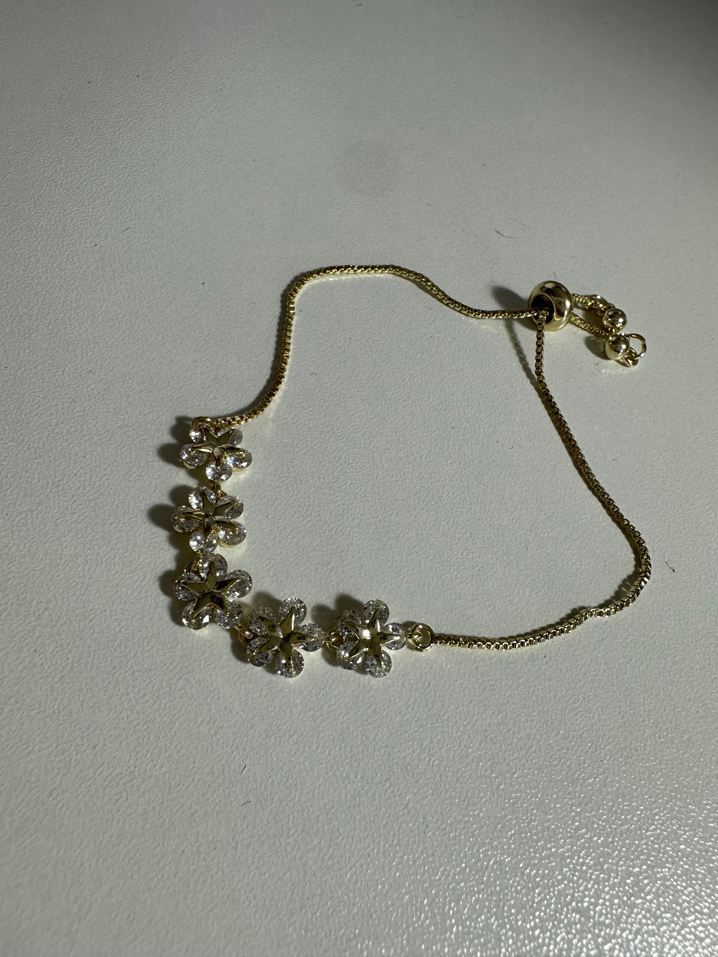 Pulso ajustable 5 flor de cristal